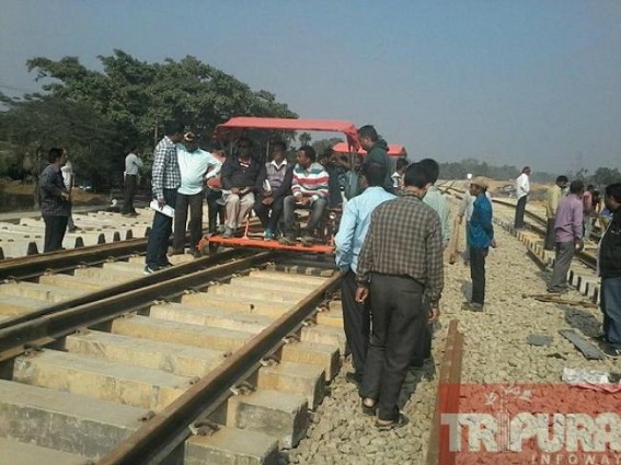 First BG Trolley  arrived to inspect BG work at Dharmanagar